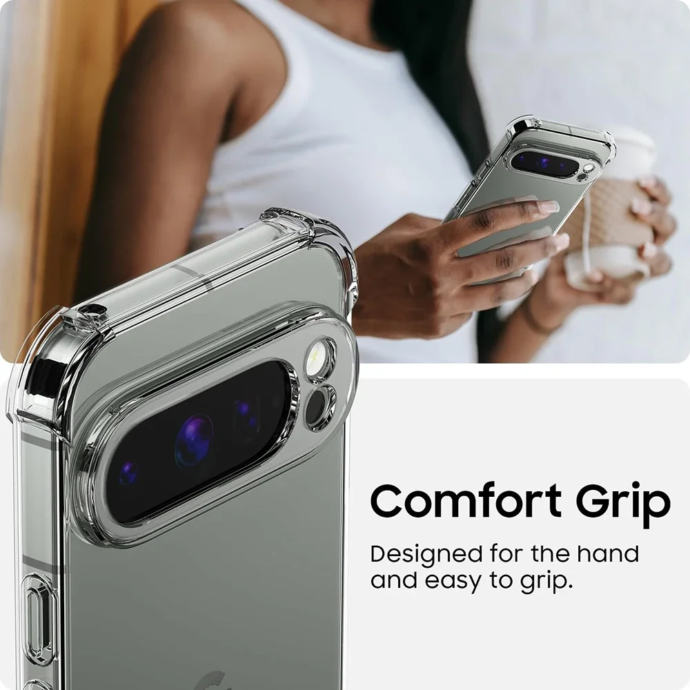Shockproof Silicone Phone Case with Transparent Soft TPU Back Cover