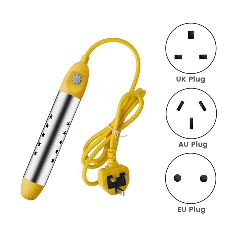 1 PCS Automatic Power-Off Heating Rod Immersion Electric Water Heater Suitable For Family Travel (EU Plug)