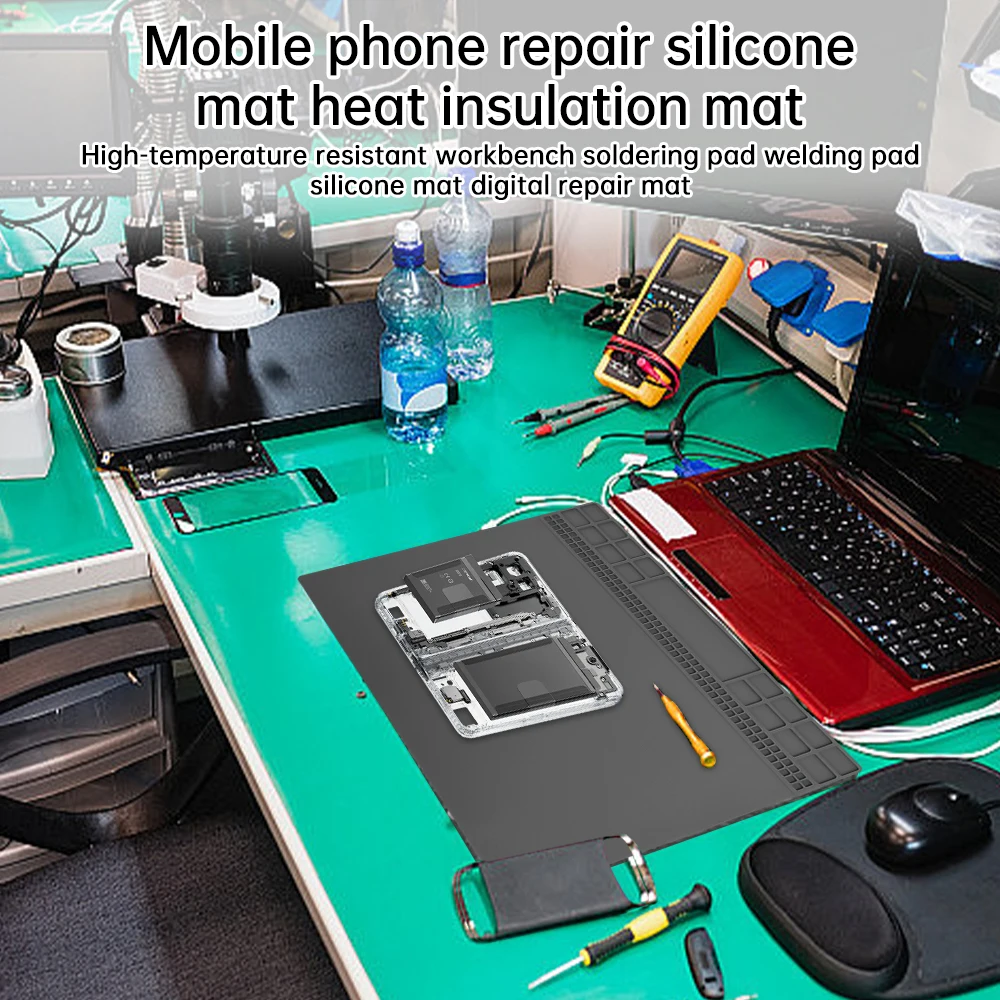 35X25cm Heat Insulation Working Mat Heat-resistant Repair Mat Soldering Iron Heat Gun Soldering Station Electronic Repair