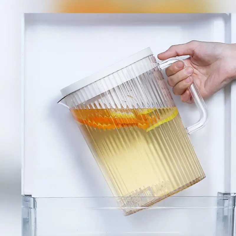 Juice Pitcher With Lid 2.2L Juice Container Cold Water Jugs Cold Water Jugs Heat Resistant Container Tea Pitcher For