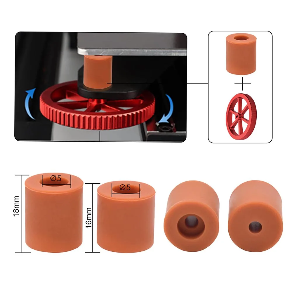 3D Printer Heatbed Leveling Kit Aluminum Hand Twist Leveling Nut + Springs + Silicone Column 18mm 16mm for Ender 3/Ender 5/CR-10 — view 5