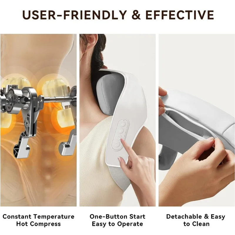  Kneading Massage Shawl Car Home Electric Massage Automatic  Massager Electric Massage Shawl (4 Keys) : טיפוח הבריאות והבית