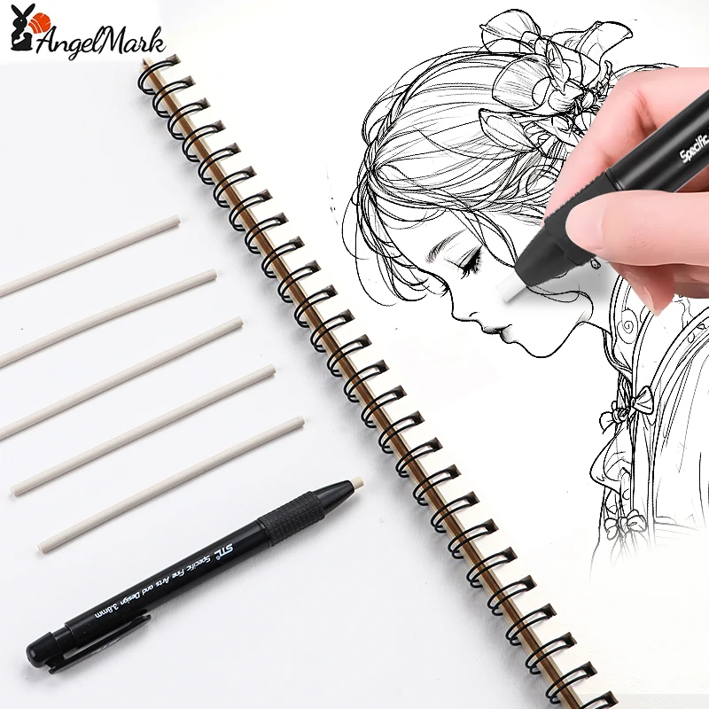 AngelMark Eraser Mechanical Rubber Refillable Pen Press Type