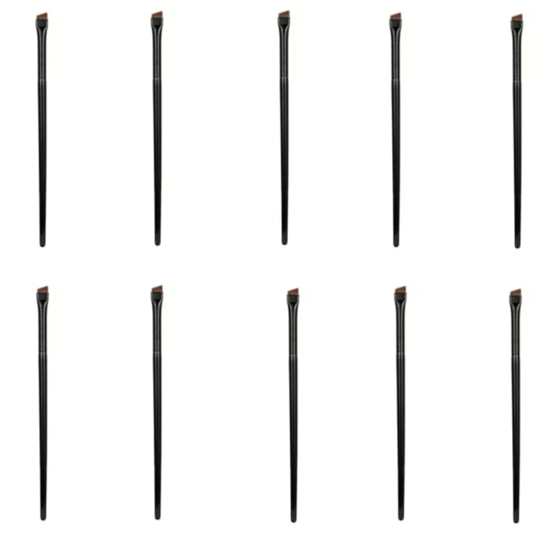 Enhanced Dual Eyebrow & Eyeliner Contour Brush Set - Portable Angled Makeup Tool