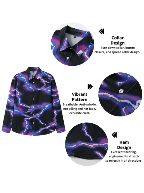 Men's New Spring And Autumn Button Down Shirt Check Print Long Sleeve Luxury Shirt Flip Lapel Oversized Outdoor Street Shot Tops 5