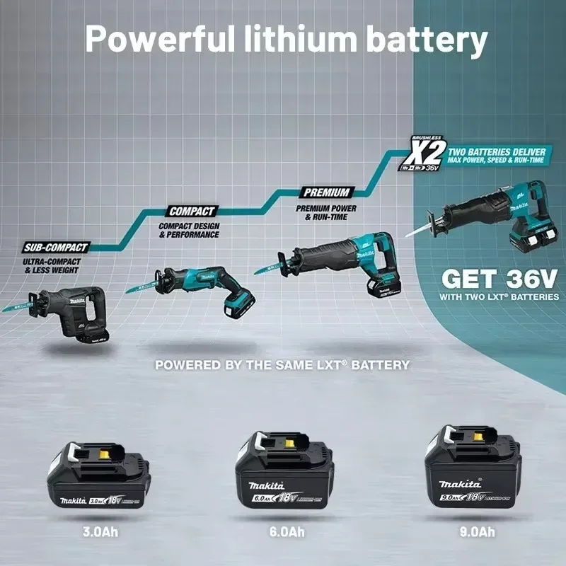 NEW Original Makita 18V Battery, For Makita Power Tool BL1860 BL1830 LXT400, Makita 18 v Battery 18650 Lithium-ion Cell Suitable 6