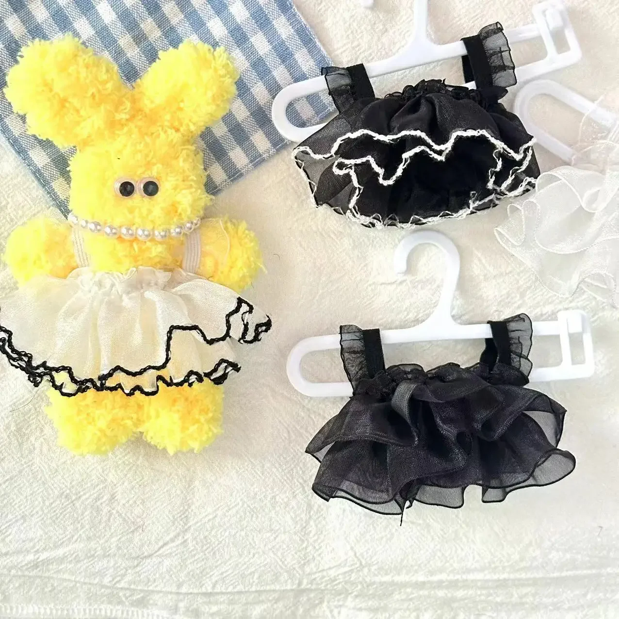 Doll Handmade Accessories 10-15CM Doll Clothes Top Quality Bow Princess Dress For DIY Cotton Plush wire Dolls Decorate Children's Gift