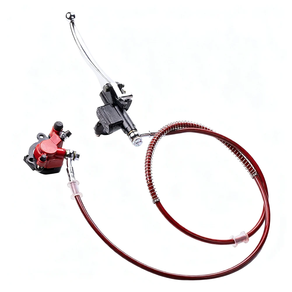 미니 바이크 47CC 49CC ATV 비치 버기용 알루미늄 합금 리어 브레이크 레버, 완벽한 장착 하드웨어가 포함된 유압 디스크 브레이크