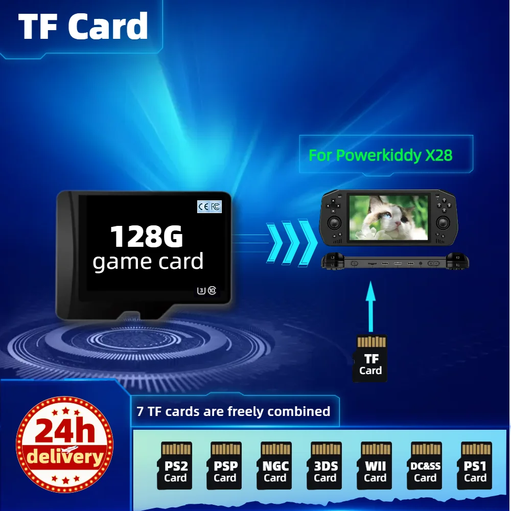 Tf Game Card Per Powerkiddy X28 Memory Ps2 Psp Ps1 Ngc 3Ds Classic Retro Games Portatile Palmare Odin Rog Steam Rg405V Rg405M