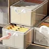 Transparent Clothes Storage Box Home Put Clothing Pants Organizer Washable Closet Layered Storage Artifact Storage Frame Basket 3