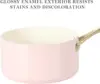 Free Ceramic Interior 10 Piece Heavy Gauge Enamel Aluminum Pots and Pans Cookware Set 5