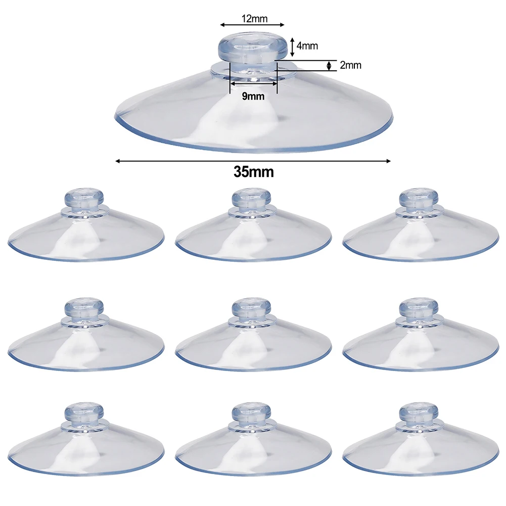 

10PCS Suction Cup Hooks Clear Sucker Pads Strong Adhesive Suctions Holder For Car Glass Bathroom Wall Door Storage Hangers