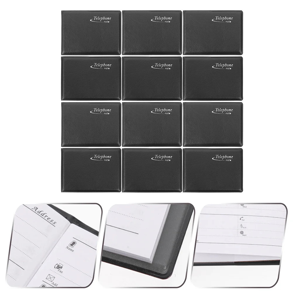 12Pcs Pocket Address Book Small Contact Book Convenient Phone Book Outdoor Travel Phone Book