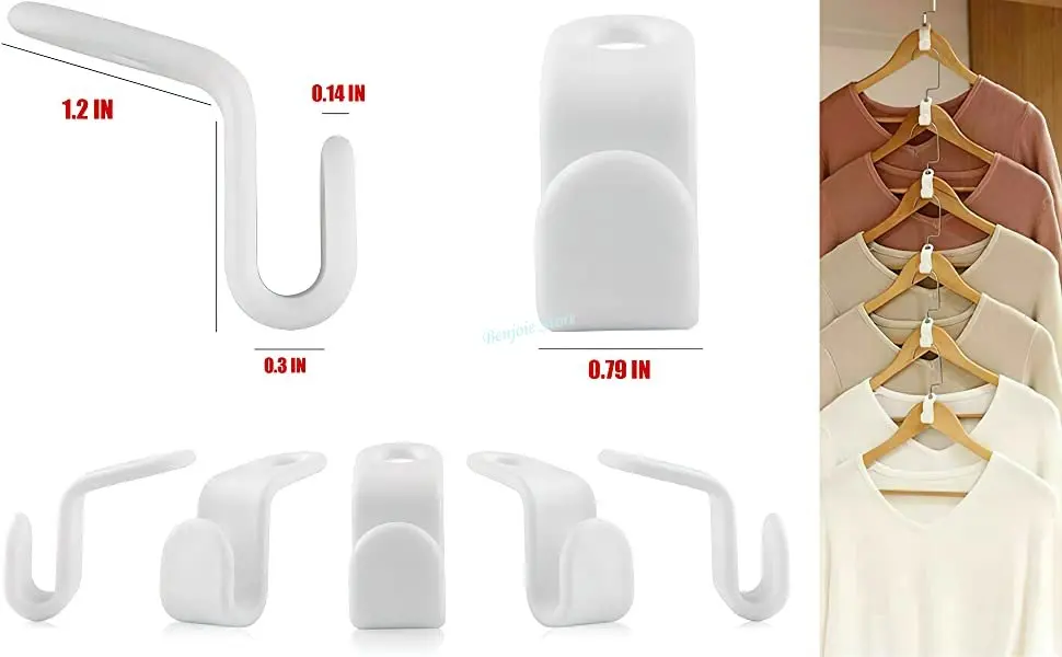 Clothes Hanger Connector Hooks 40 Pcs Hanger Hooks Space Saving Hanger  Extend