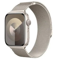 Luxury Milanese Metal Strap for Apple Watch - Elegant Bracelet Design (Starlight)