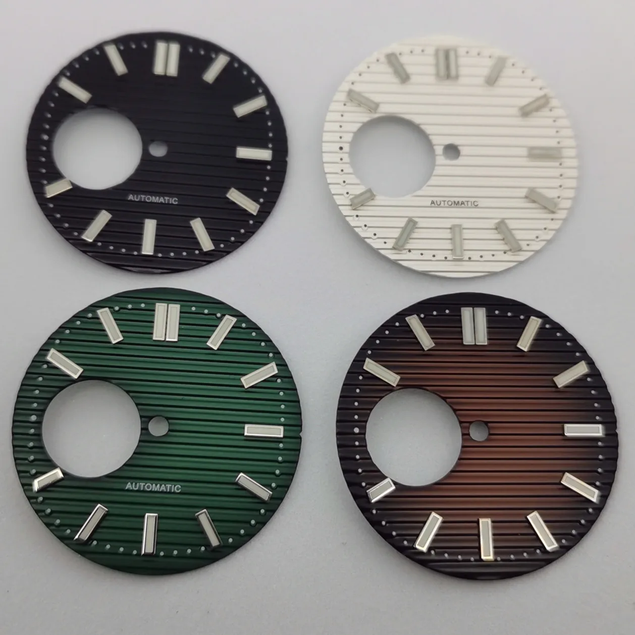 

29.7mm Blue Green White Brown Sterile Green Luminous Watch Dial For NH38 NH38A Watches Movement Mods