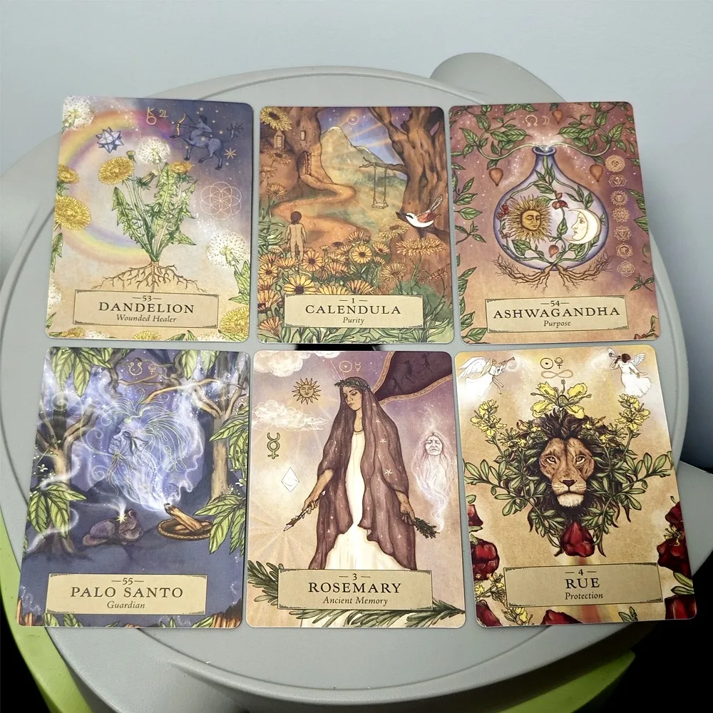 55 Cards 10.4*7.3cm The Herbal Astrology Pocket Oracle Alchemize The Ancient Healing Power of Plants and The Wisdom of Astrology 4