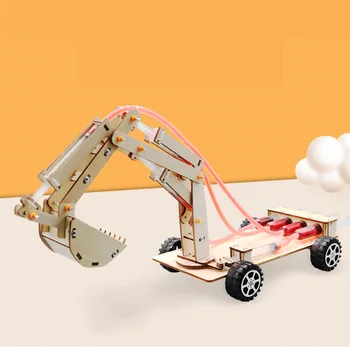 Hydraulic Excavator DIY Student Technology Small Production Science and Education Toy Model Science Experiment Toy 6