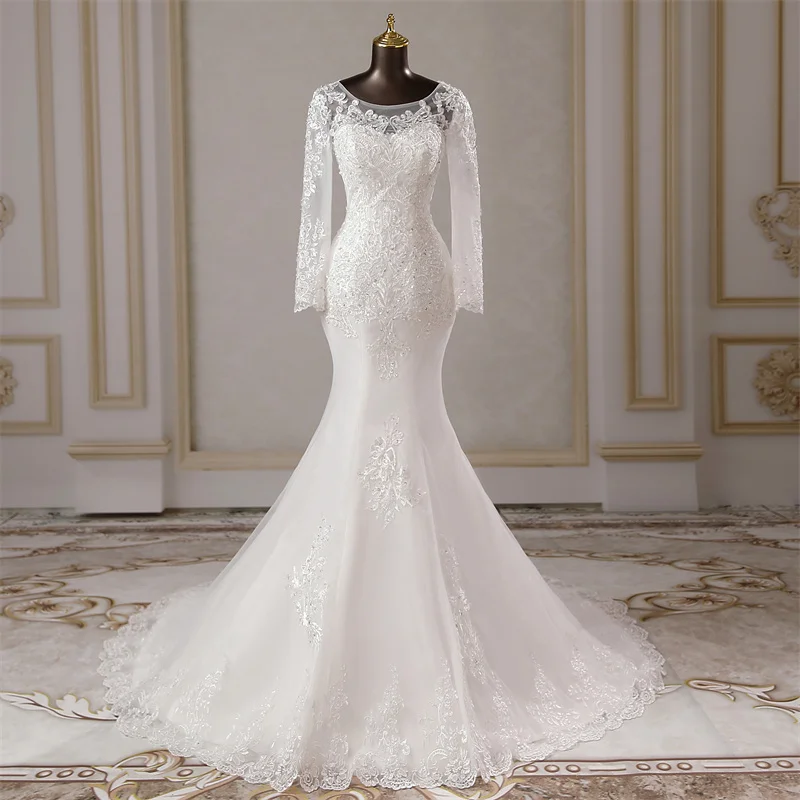 chinese dress ladies REI - Strapless Flower Lace Mermaid Wedding Dress