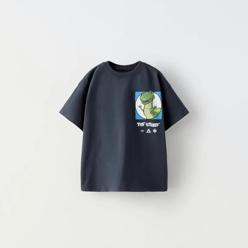 New Design Tees 1-7Age Children Clothing Casual Loose Trendy Tops Cute Short Sleeve TShirts Printing Tops For Boys And Girls 6
