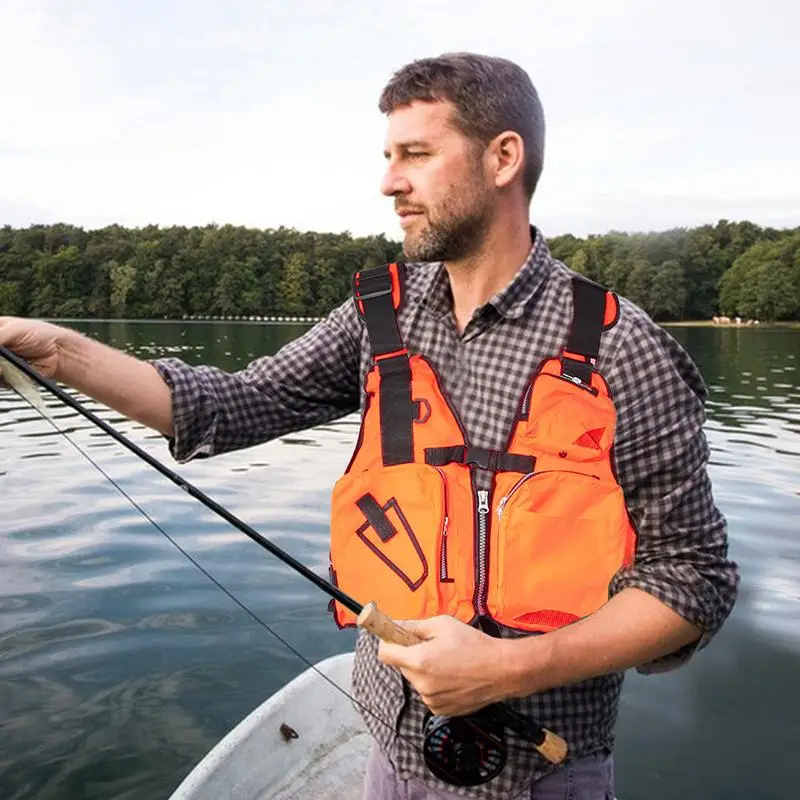 Snorkel Vests For Adults Life Vest Floatation Devices Fishing Life Vest With Reflective Strips Kayak Fishing