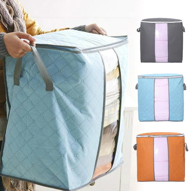 Quilt Blanket Folding Bag Storage Organizer Pouch  Blanket Storage Bags  Zipper - Foldable Storage Bags - Aliexpress