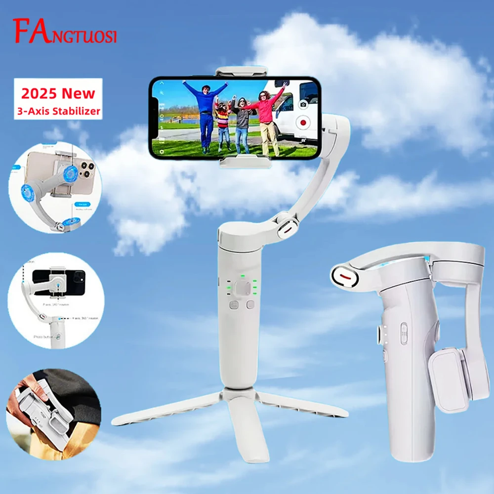 3-Axis Handheld Gimbal Stabilizer for Smartphone For iPhone Android Face Tracking Vlog Smart Video Record handheld gimbal stabilizer,gimbal stabilizer,handheld gimbal