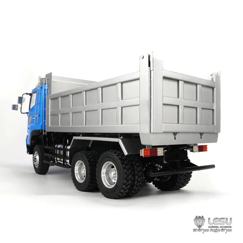 LESU 1/14 metal simulation 6X6 truck high torque hydraulic dump truck 3