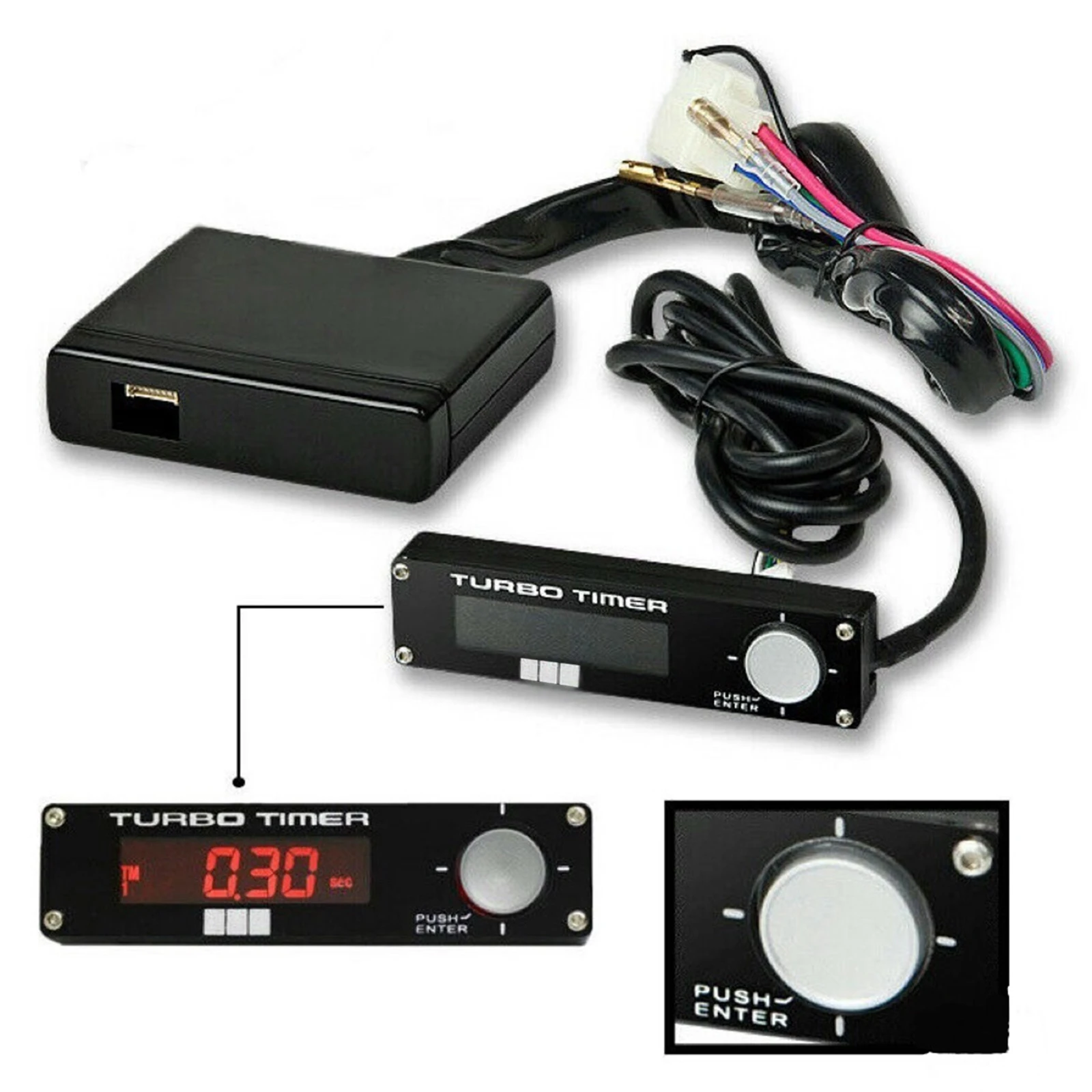 Timer Turbo Universale Per Auto Timer Turbo Universale Per Auto Da Corsa Hks Con Display A Led Rosso/Blu/Bianco Tipo Digitale Per Auto