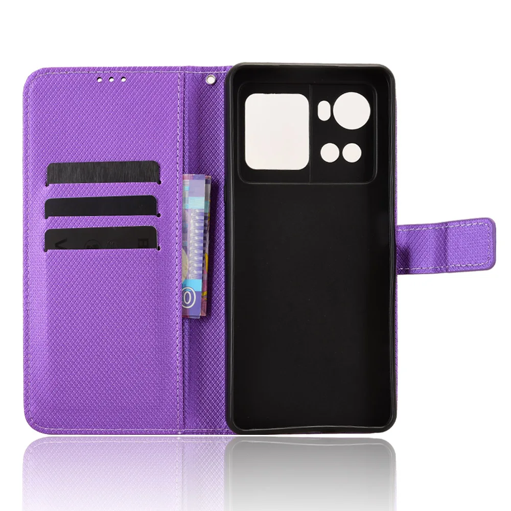 Leather Flip Wallet Case with Stand and Card Holder - Elegant Protective Cover