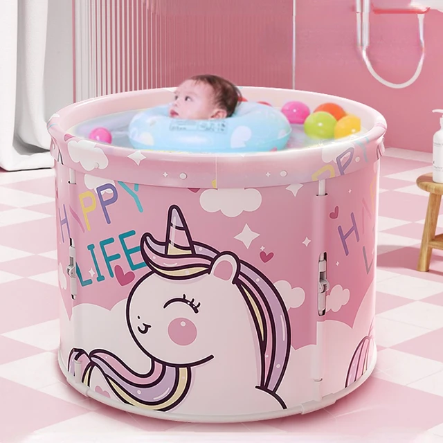 Baignoire de douche pour bébé Seau de bain pliant Portable bébé