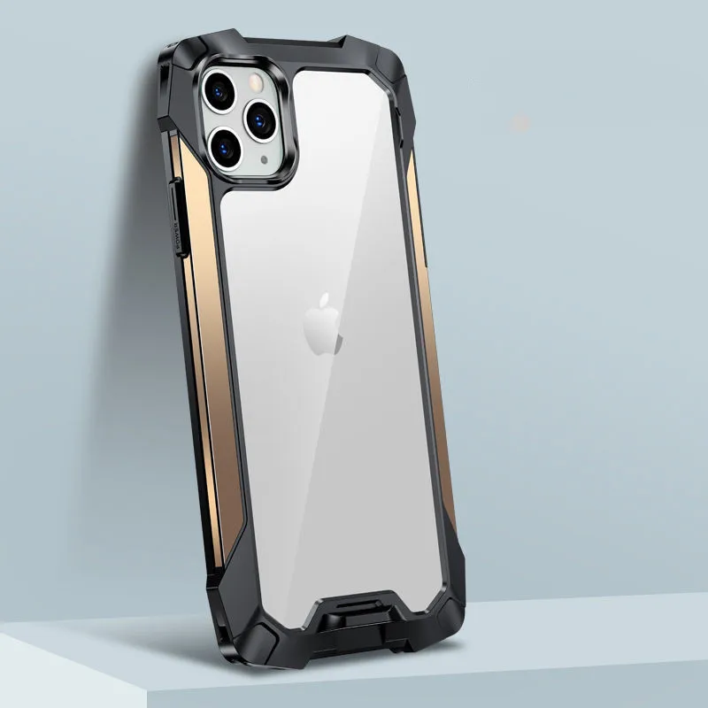 

Новый металлический бампер + мягкий прозрачный чехол из ТПУ для iPhone 12 11 Pro Max iPhone12 12Pro 11Pro 12mini противоударный чехол Coque Capa