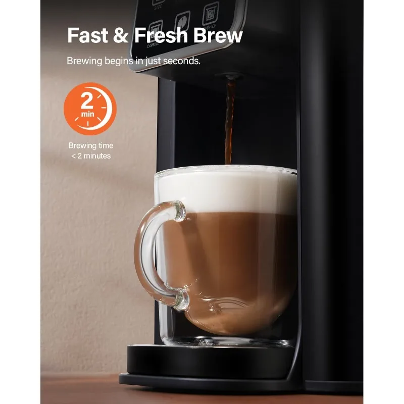 SHARDOR Single Serve Coffee Maker 2.0, Hot and Iced Coffee Machine for K-Cup Pods & Ground Coffee, 6 to 14 oz Brew Sizes 5