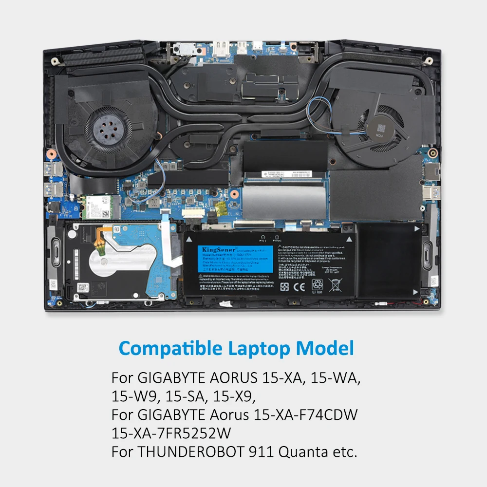 Kingsener Novo Squ1724 Squ-1723 Bateria do Portátil para Aorus 15-xa 15-wa 15-w9 15-sa 15 x9 para Gigabyte Thunderobot 911 Quanta - Imagem 3