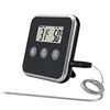 Digital Food Thermometer Probe BBQ Meat Water Oil Cooking Temperature Alarm Timer Kitchen Grill Oven Tester 1