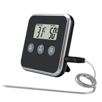 Digital Food Thermometer Probe BBQ Meat Water Oil Cooking Temperature Alarm Timer Kitchen Grill Oven Tester 1