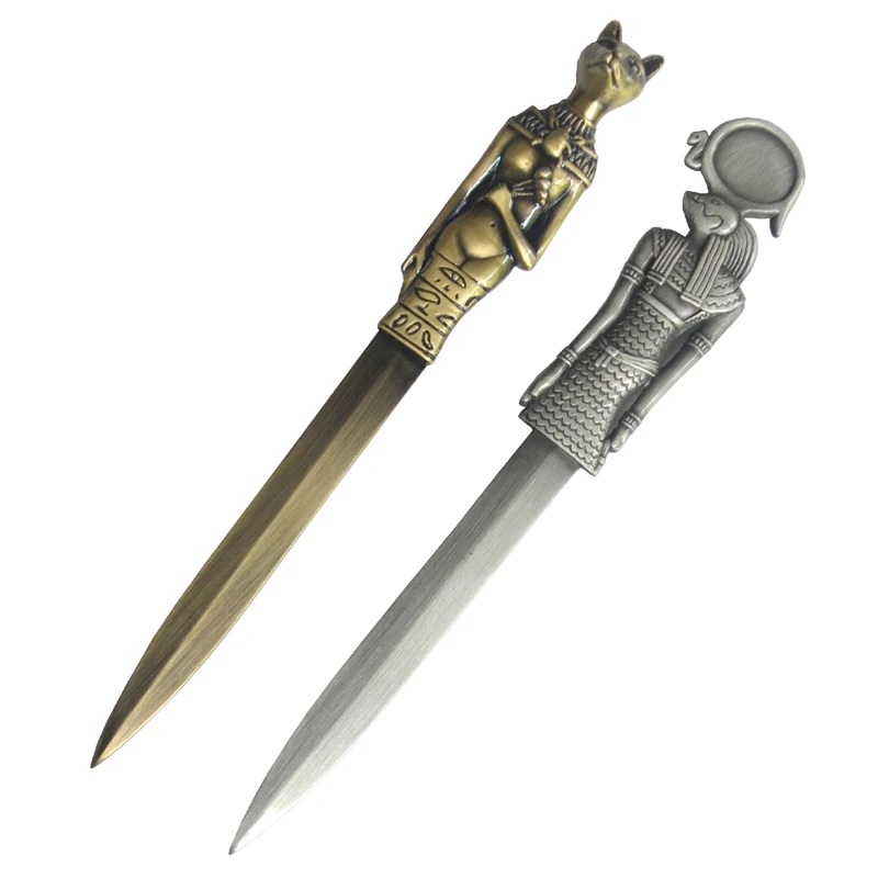 Vintage Letter Opener Sun God Totem Decoration Letter Opening Bookmarks Metal Notebook Decoration Clamp Planner Accessories mail opener
