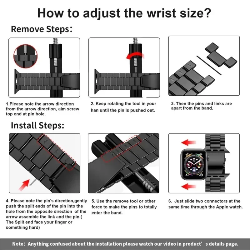 Sleek Stainless Steel Watch Strap - Premium Metal Band