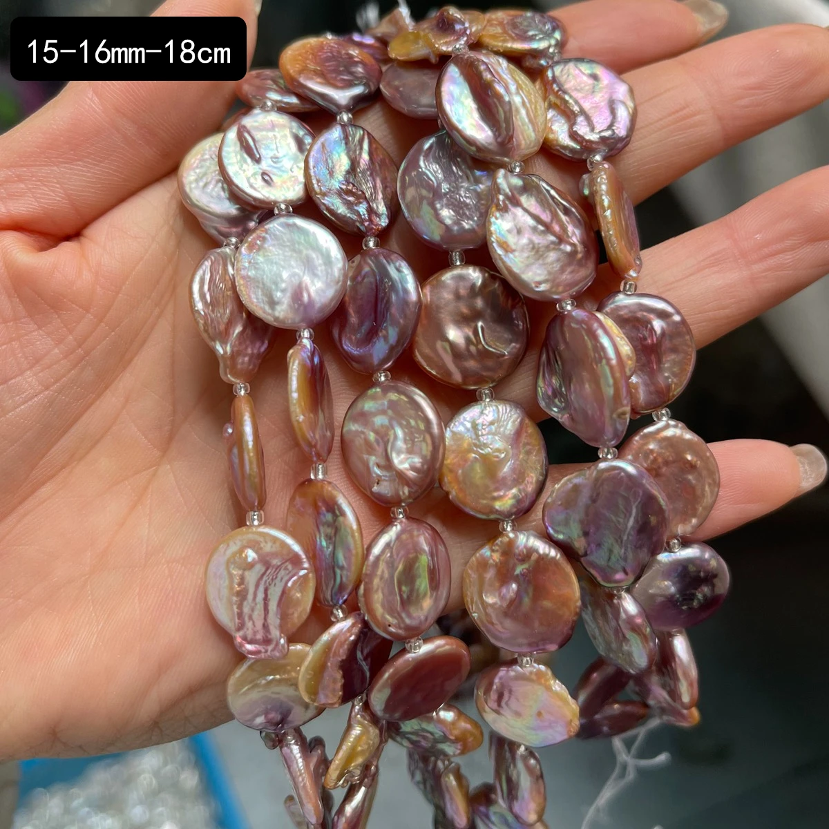 15-16mm AAAA 18cm Natürliche Perle Perlen Hohe Qualität Barock Lose für Schmuck Machen DIY Halskette armband Zubehör Hochzeit