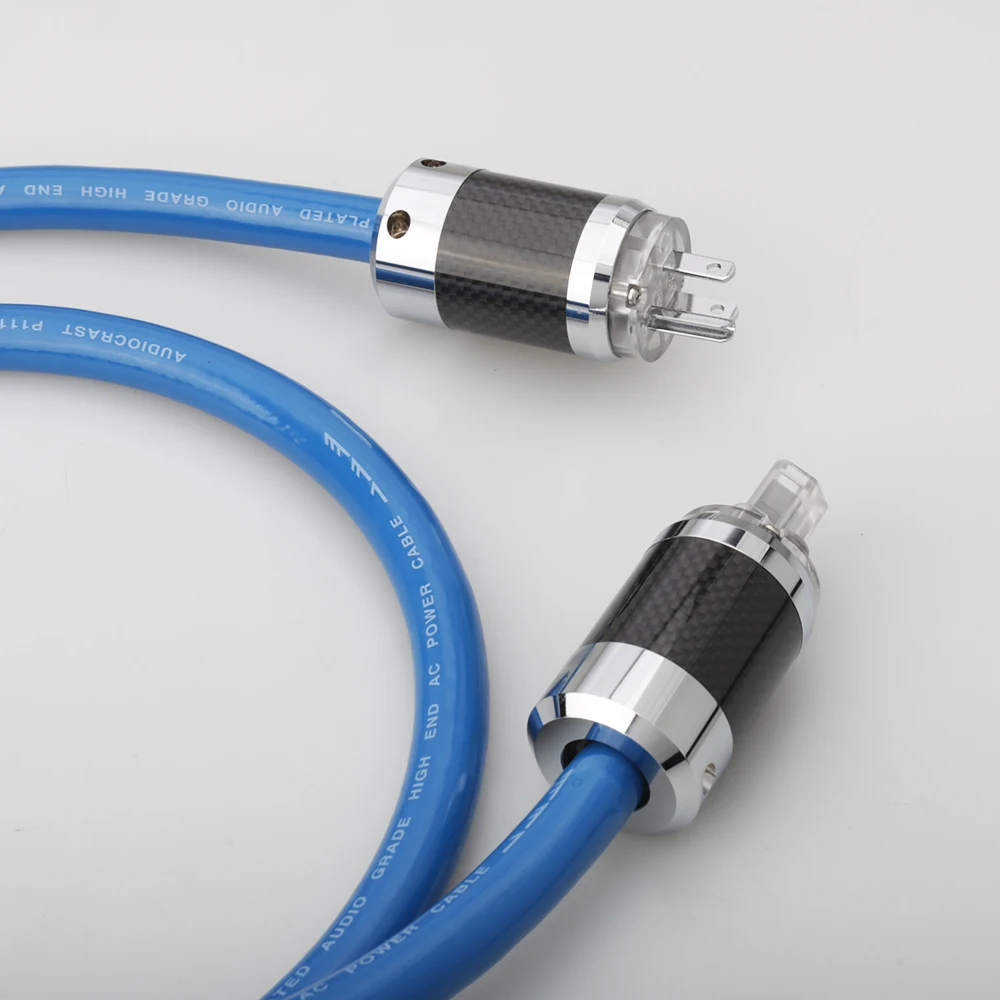 Audiocrast P111 Silver Plated US Mains Power Cable HIFI SChuko Power Cord Cable HIFI For CD Tube amplifer