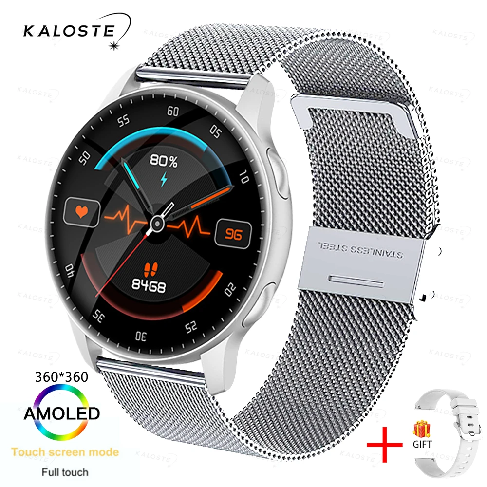 KALOSTE New Smart watch Men 360*360 AMOLED Full Touch Sport Fitness Tracker Women Smartwatch Clock Man For Huawei Xiaomi apple 
