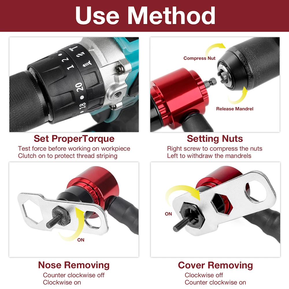 Rivet Gun M3-M8 Home Nut Riveting Machine Industrial Grade DIY Plug-in