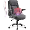 Big and Tall Office Chair 400lbs High Back Executive Computer Desk Chair with Flip Up Armrest, Breathable Fabric Adjustable Heig 1