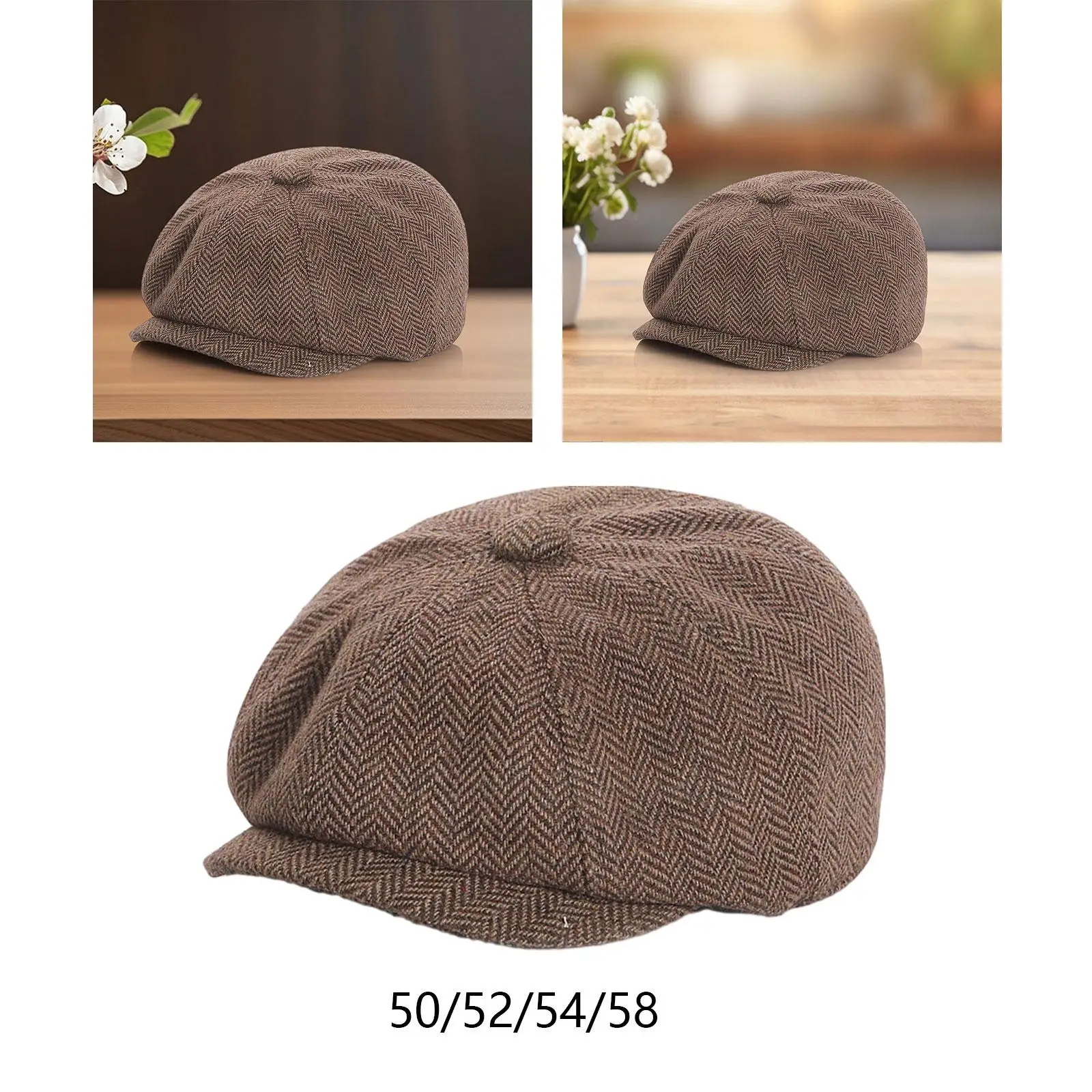 Beret Hat British Autumn Winter Classic Painter Hat Fall Newsboy Hat Cabbie Hat for Fishing Hiking Traveling Outdoor Driving