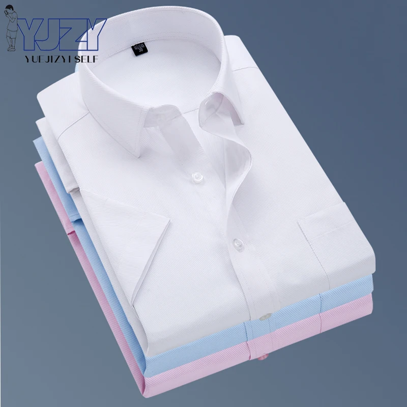 

New Cotton Hot High Quality Selling Men Shirts Summer Solid Color Casual Shirts Clothing Large Thin Size Short Sleeve Man Shirts