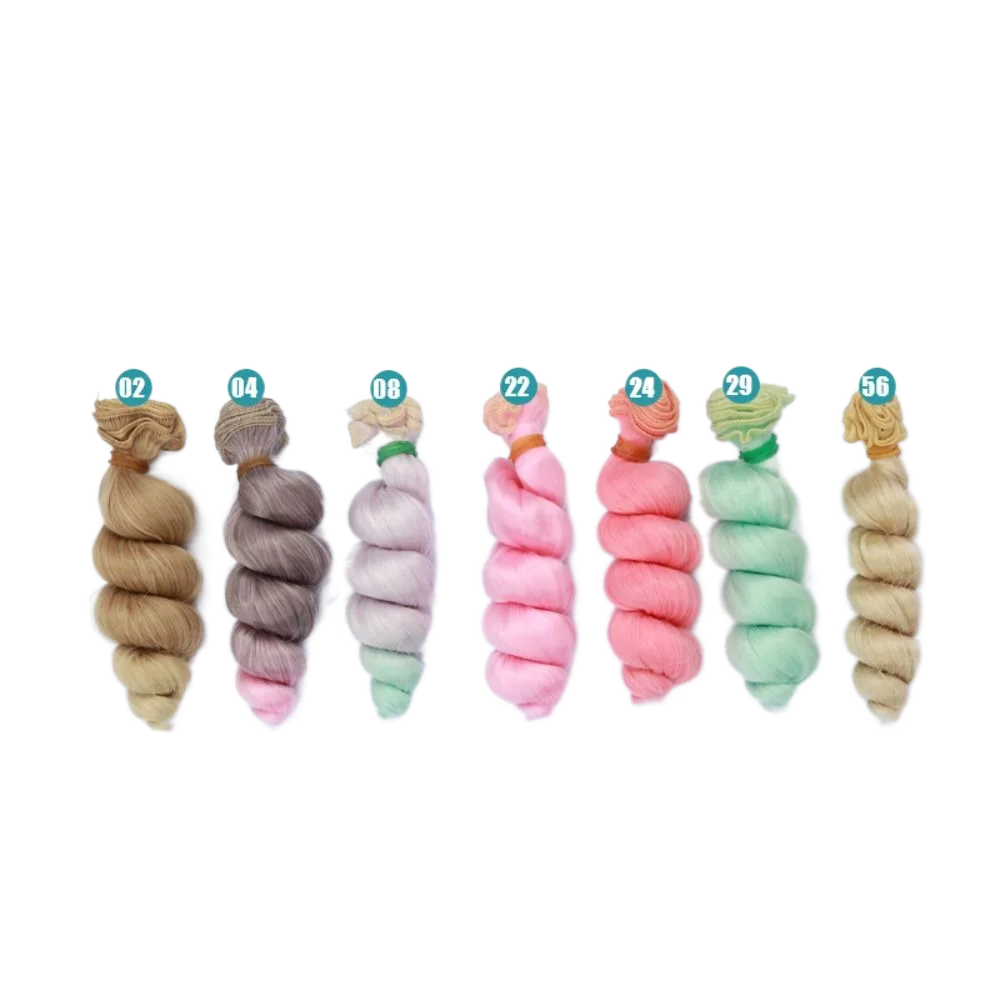 Heat Resistant Fiber Doll Hair for 1/3 1/4 1/6 SD/BJD Dolls