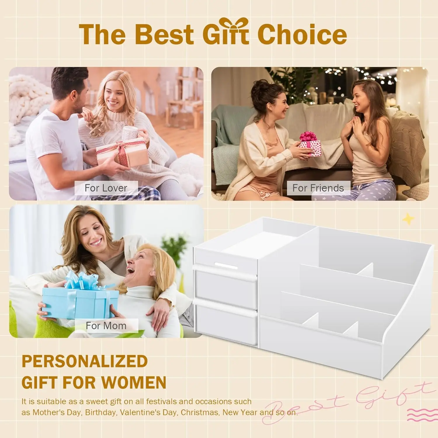 Makeup Organizer Drawers Desktop Storage Box for Cosmetics Lipstick Brushes Lotions Eyeshadow makeup organizer makeup storage box cosmetic storage box