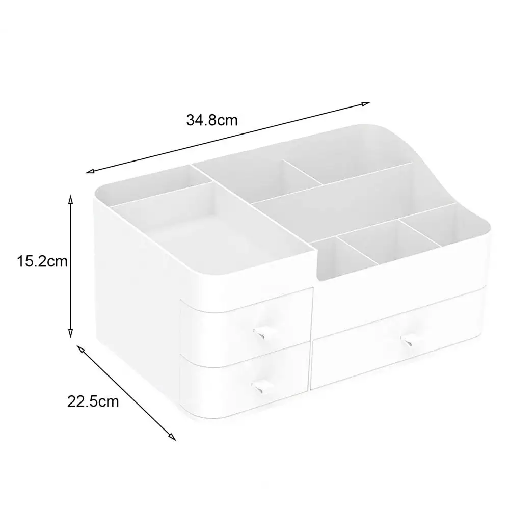 Multi-functional Countertop Storage Box With Drawers Large Capacity Pen Holder And Hair Accessories Desktop Storage Shelf 6