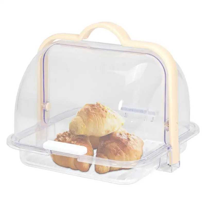 

Bread Box For Kitchen Countertop Transparent Storage Container Pantry Organization With Handle Microware Home Accessories