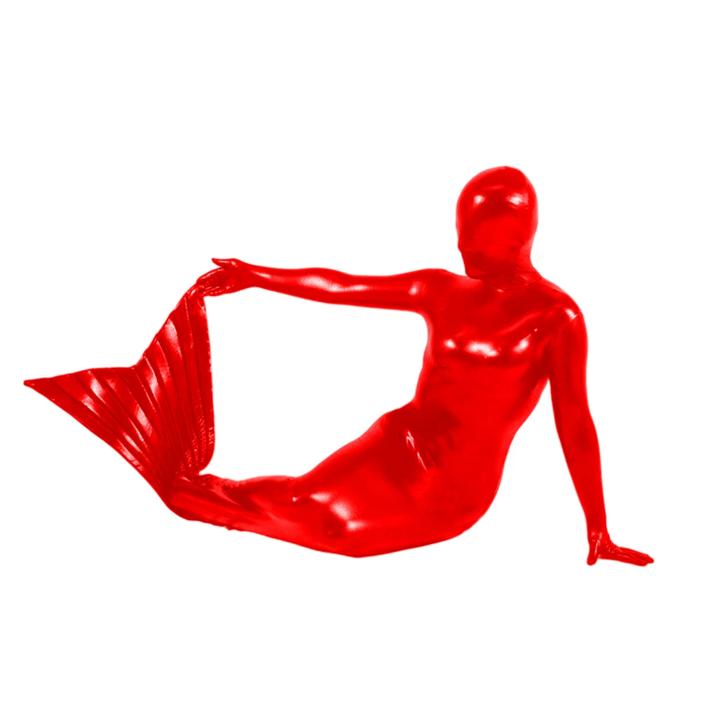 Shiny Metallic Mermaid Costume Bondage Zentai Fish Scale Bodysuit Party Jumpsuit halloween Party Costume Mermaid Role play S-7XL